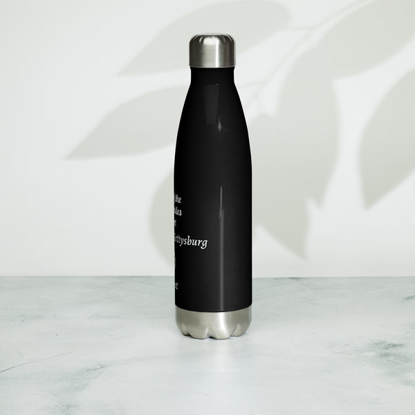 Home of the Dan Sickles Report - The Battle of Gettysburg Podcast Stainless Steel Water Bottle in Black