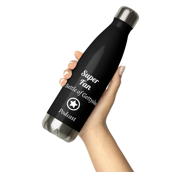Super Fan - The Battle of Gettysburg Podcast Stainless Steel Water Bottle in Black